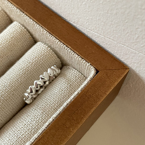 IG Style Korean Style Geometric Heart Shape Copper Open Rings