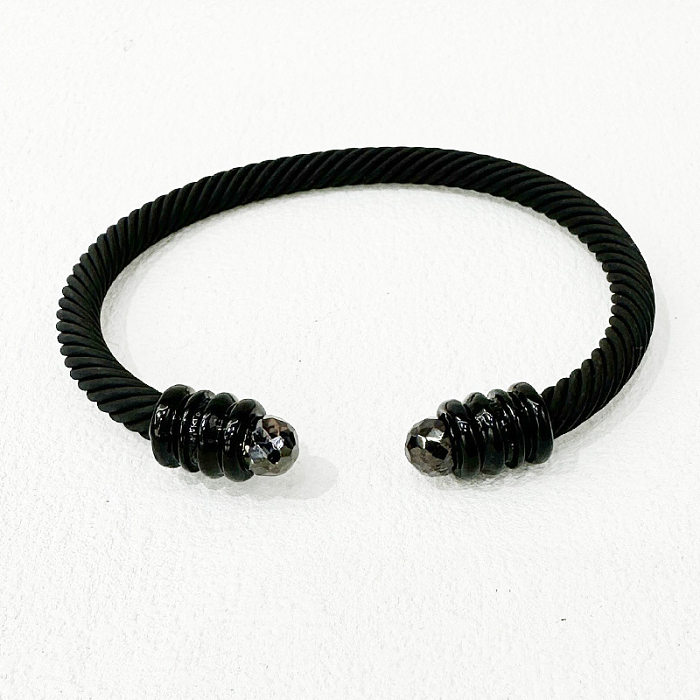 Bracelet plaqué cuivre de couleur unie Streetwear