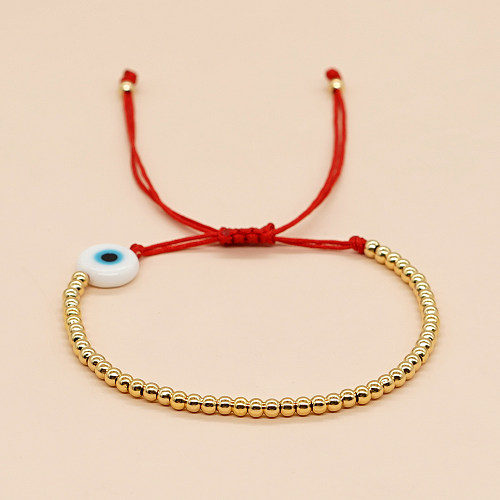 Bracelets en perles de cuivre pour les yeux de style ethnique