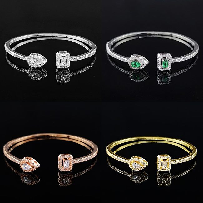 Fashion Copper Inlay Zircon Bangle 1 Piece