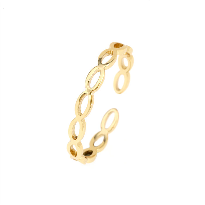 Moda carta formato de coração rosto sorridente cobre banhado a ouro zircão anel aberto 1 peça