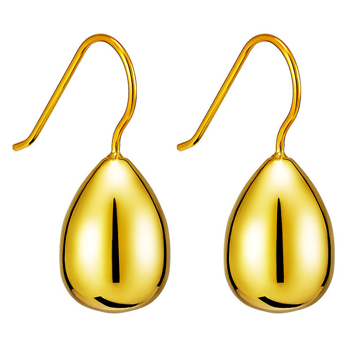 Fashion Water Droplets Copper Earrings Plating Copper Earrings