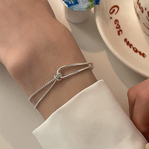 Casual Simple Style Solid Color Copper Plating Bracelets