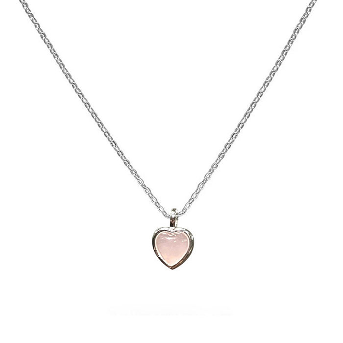 Sweet Heart Shape Copper Opal Pendant Necklace In Bulk