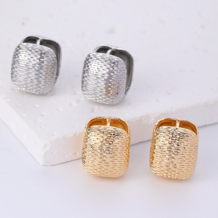 1 Pair Hip-Hop Simple Style Geometric Plating Copper Earrings