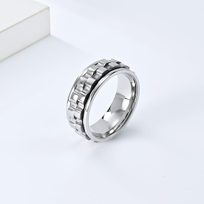 Classic Style Round Titanium Steel Polishing Rings