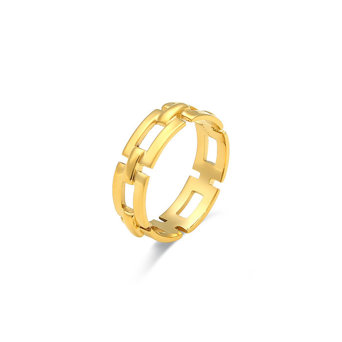Fashion Geometric Stainless Steel Rings Chain Stainless Steel Rings