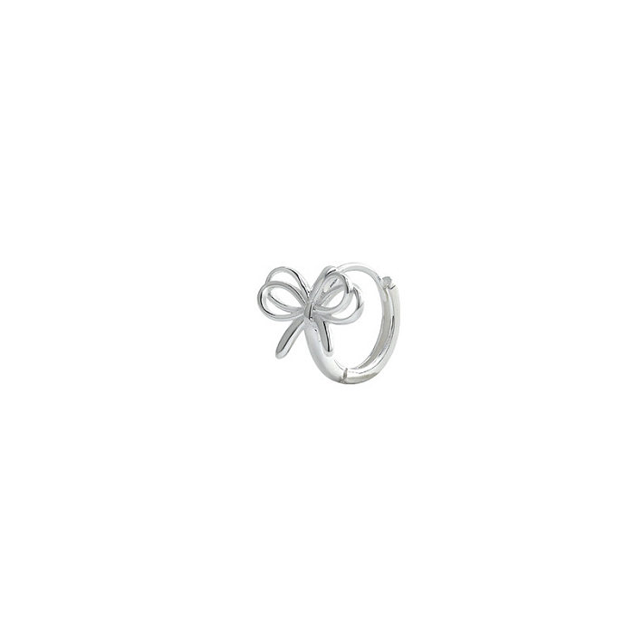 Boucles d'oreilles en cuivre plaqué or, 1 pièce, Style Simple, nœud papillon ajouré