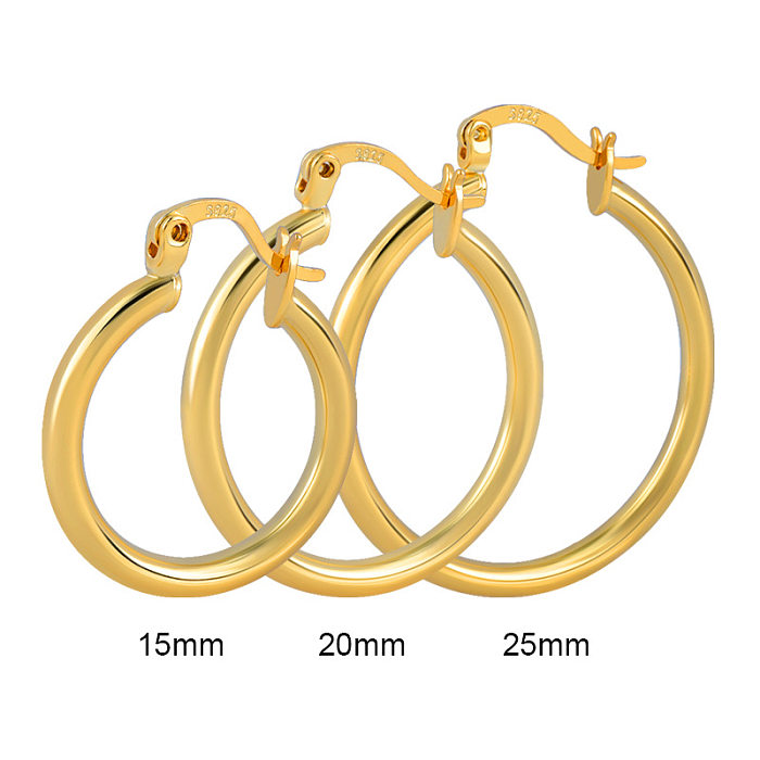 1 Pair IG Style Round Irregular Copper Hoop Earrings