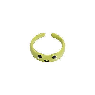 Cute Bear Cat Frog Copper Enamel Open Ring