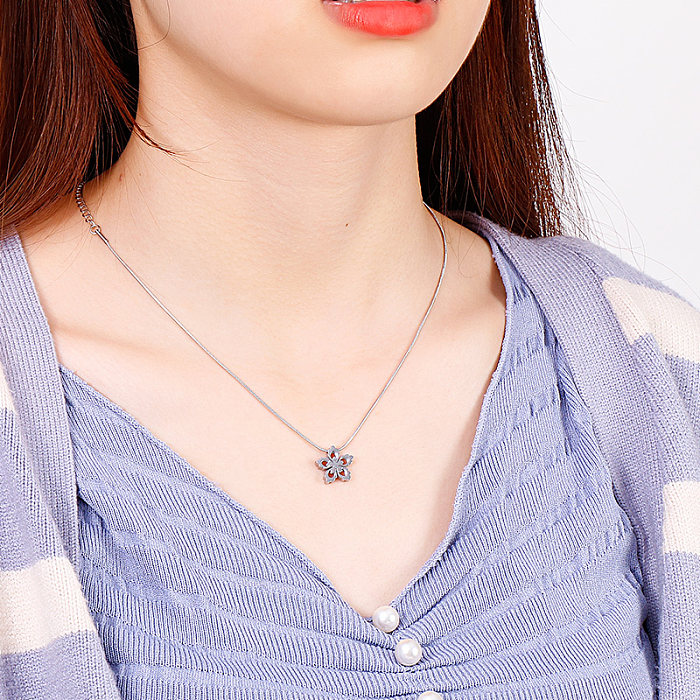Simple Style Geometric Titanium Steel Plating Earrings Necklace