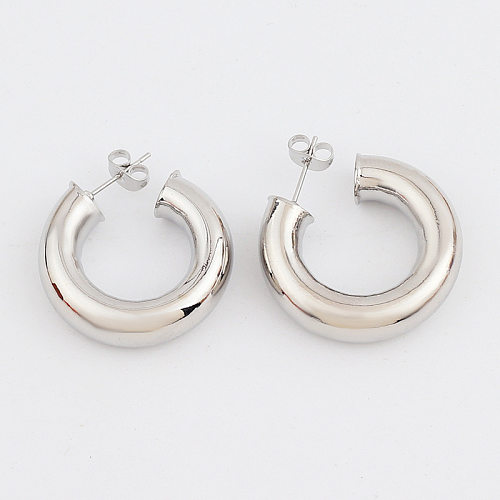 Mode-geometrische Kupfer-Ohrringe, die Kupfer-Ohrringe überziehen