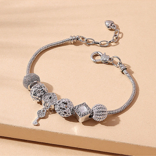 European And American Elegant Ins Trendy Top-Selling Product Fashion Creative All-Match Key Peach Heart Bracelet