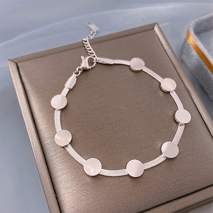 1 Piece Fashion Geometric Titanium Steel Plating Necklace