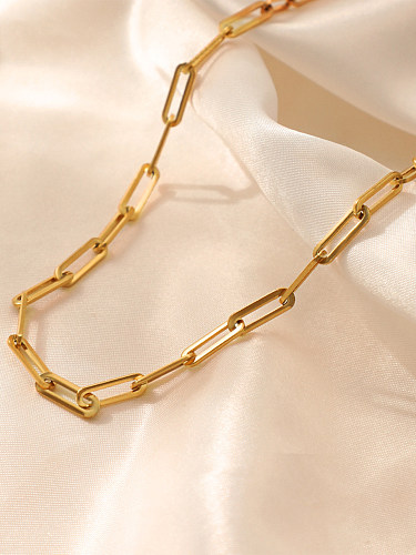 Elegante, moderne Halskette aus einfarbigem Kupfer in großen Mengen