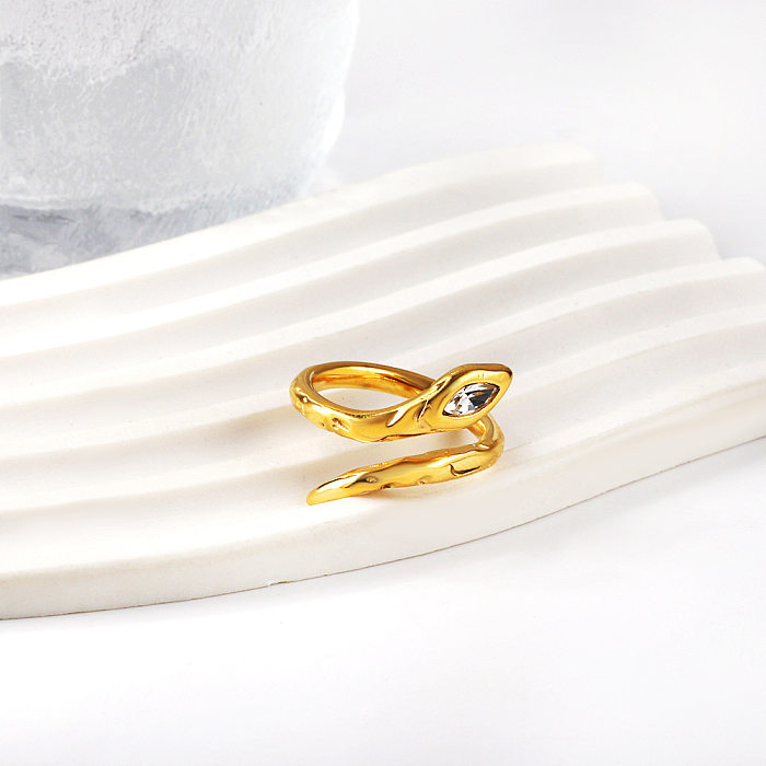 Simple Style Butterfly Stainless Steel Hollow Out Rings