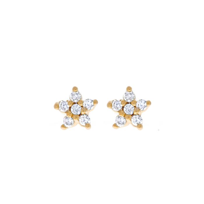Simple Style Star Moon Lightning Earrings Copper Earrings