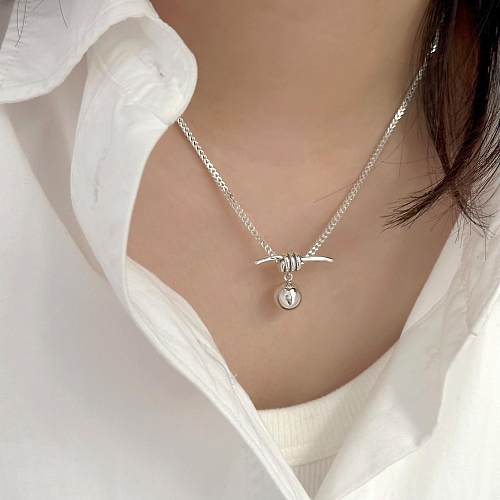 Novelty Ball Copper Brass Plating Pendant Necklace