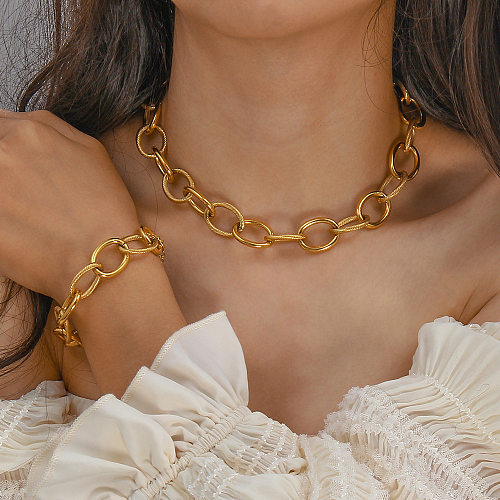 Geometrischer Edelstahl-Halsketten-Überzug der einfachen Art Edelstahl-Halsketten