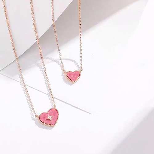 IG Style Heart Shape Copper Pendant Necklace In Bulk