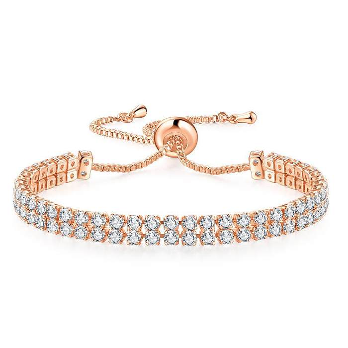 Fashion Geometric Copper Zircon Bracelets