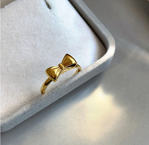 Anéis largos banhados a ouro do chapeamento de aço do titânio da cor sólida elegante do estilo simples