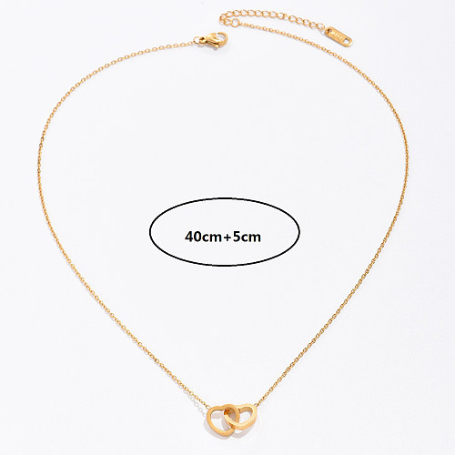 1 Piece Fashion Square Heart Shape Gourd Stainless Steel Copper Plating Pendant Necklace