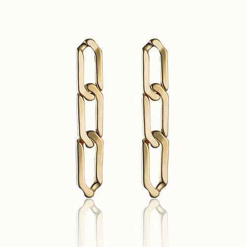1 Pair Fashion Geometric Copper Plating Drop Earrings