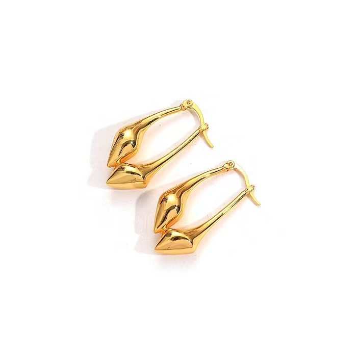 1 Pair Artistic Irregular Plating Copper 18K Gold Plated Hoop Earrings