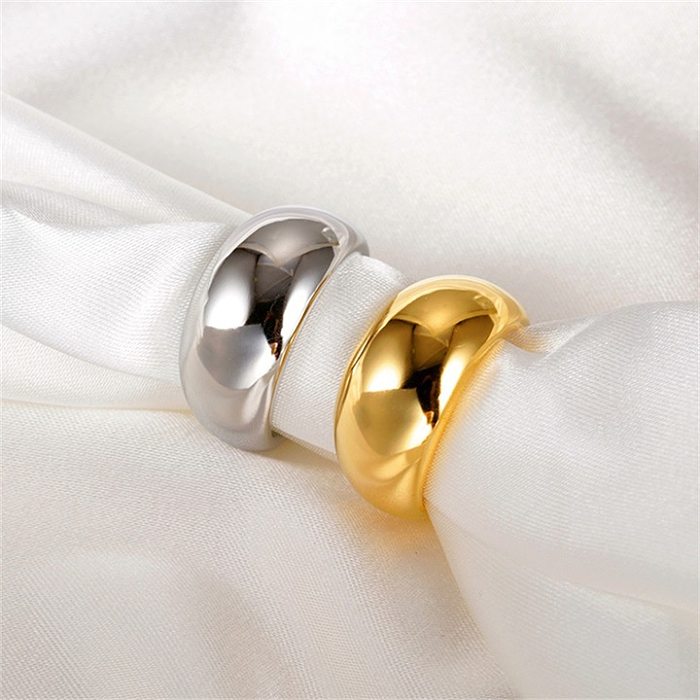 Anéis de aço inoxidável de cor sólida fashion Anéis de aço inoxidável
