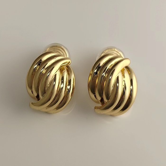 1 Pair Classic Style Geometric Plating Copper Ear Cuffs