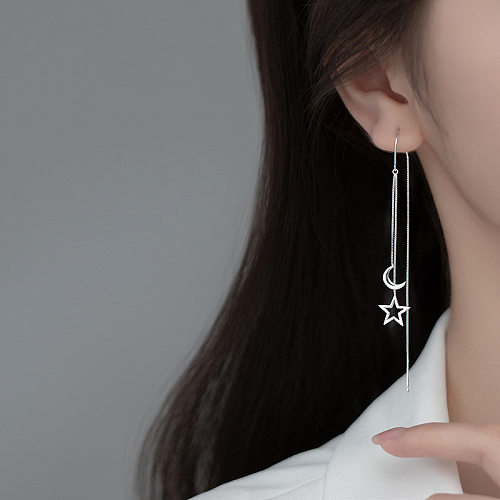 1 Pair Casual Star Patchwork Copper Drop Earrings