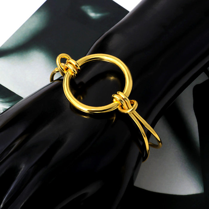 Bracelet plaqué or avec nœud papillon de style simple