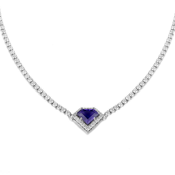 Casual Vintage Style Simple Style Heart Shape Copper Zircon Pendant Necklace In Bulk