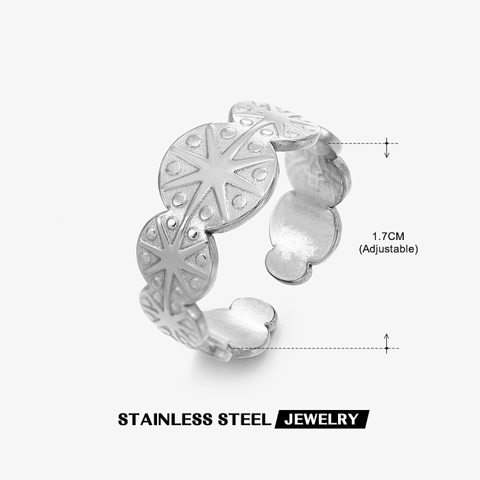 IG Style Star Stainless Steel Open Ring In Bulk