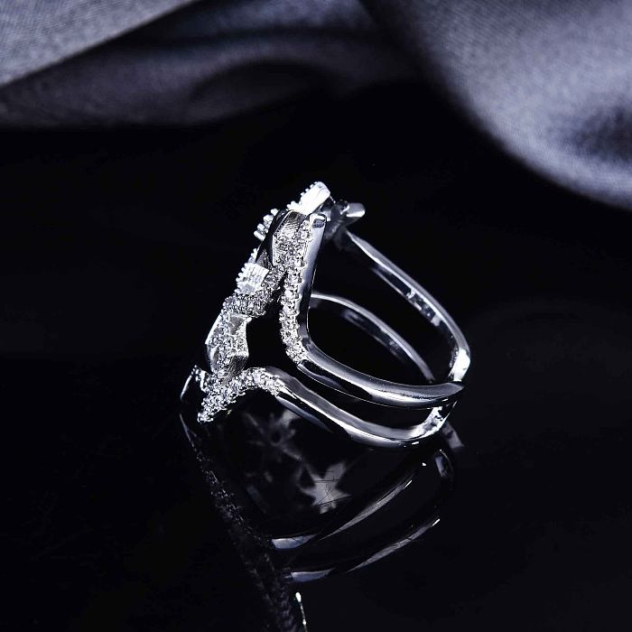 Niche Designer Original All-Matching Personalized Ornament Pentagram Ring Ins Style Hipster Zircon Open Ring