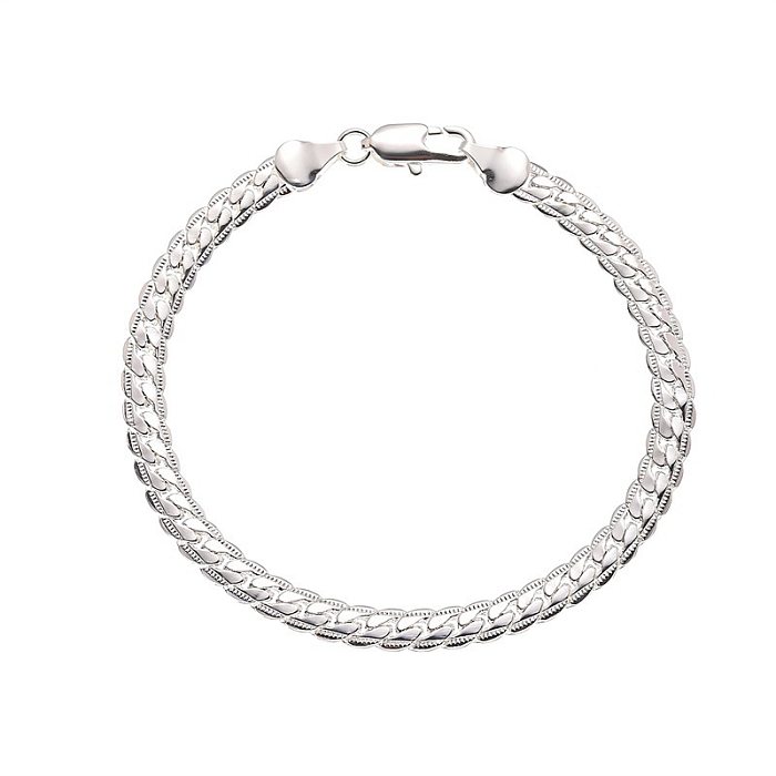 Bracelet pour hommes, nouvelle chaîne en relief exquise, chaîne torsadée en métal Simple
