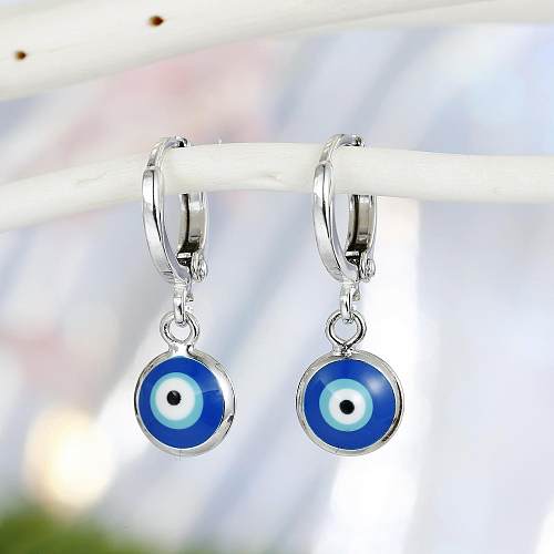 Nova moda olho do diabo brincos de gota de olho azul turco atacado
