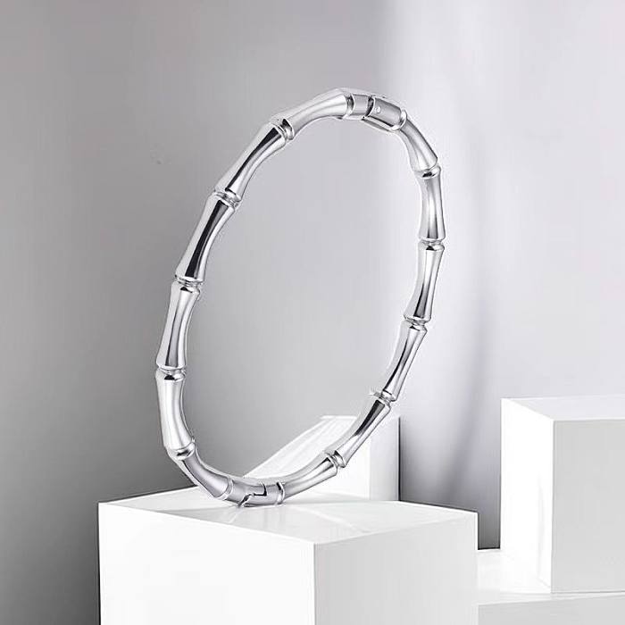 Simple Style Solid Color Titanium Steel Inlay Rhinestones Rings Bracelets