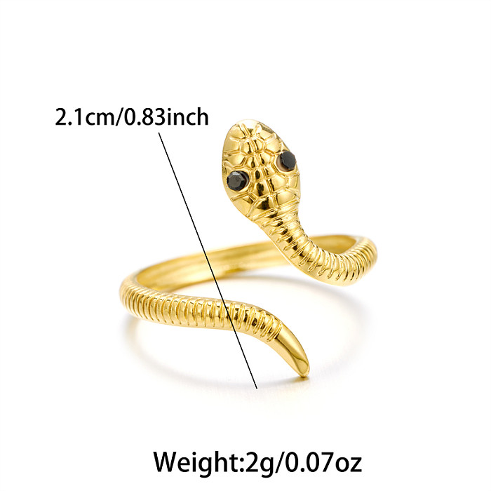 Funny Cool Style Snake Stainless Steel Rings