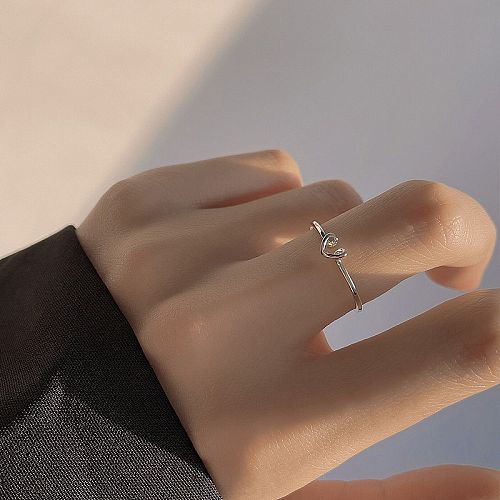 Anéis abertos de cobre em formato de coração de estilo simples básico