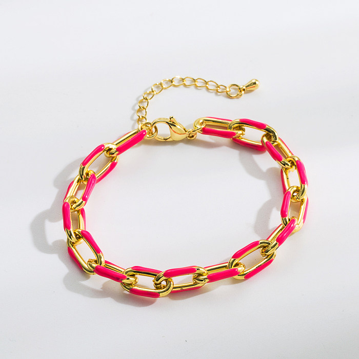Retro Devil'S Eye Rope Copper Woven Belt Pearl Bracelets 1 Piece