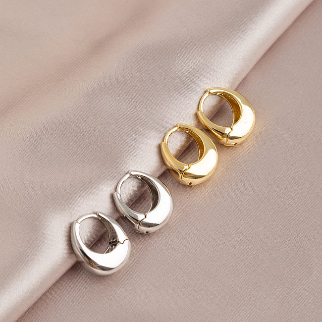 1 Pair Fashion U Shape Copper Plating Earrings