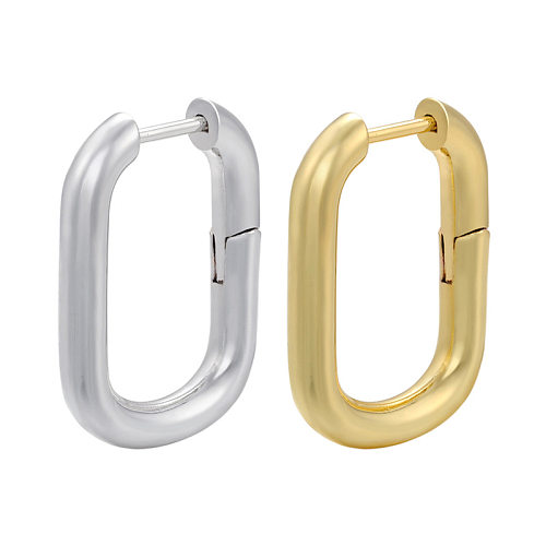 1 Pair Fashion Geometric Copper Plating Earrings
