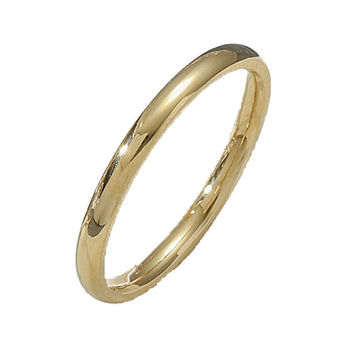 Simple Style Round Solid Color Titanium Steel Rings In Bulk