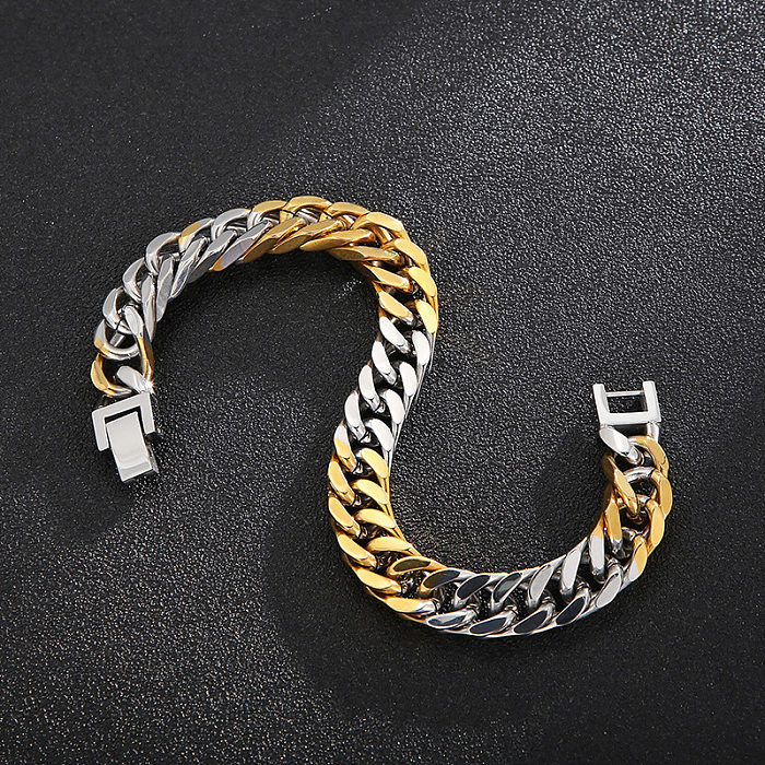 Hip-Hop Punk Geometric Titanium Steel Bracelets Necklace