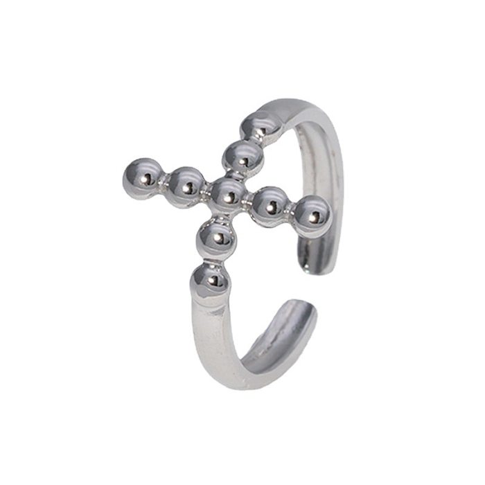 Fashion Cross Stainless Steel Open Ring 1 Piece