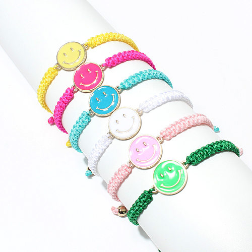 Fashion Smiley Bracelet Multicolor Adjustable Copper Bracelet