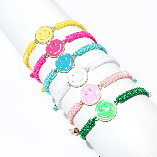 Bracelet Fashion Smiley Bracelet Cuivre Ajustable Multicolore