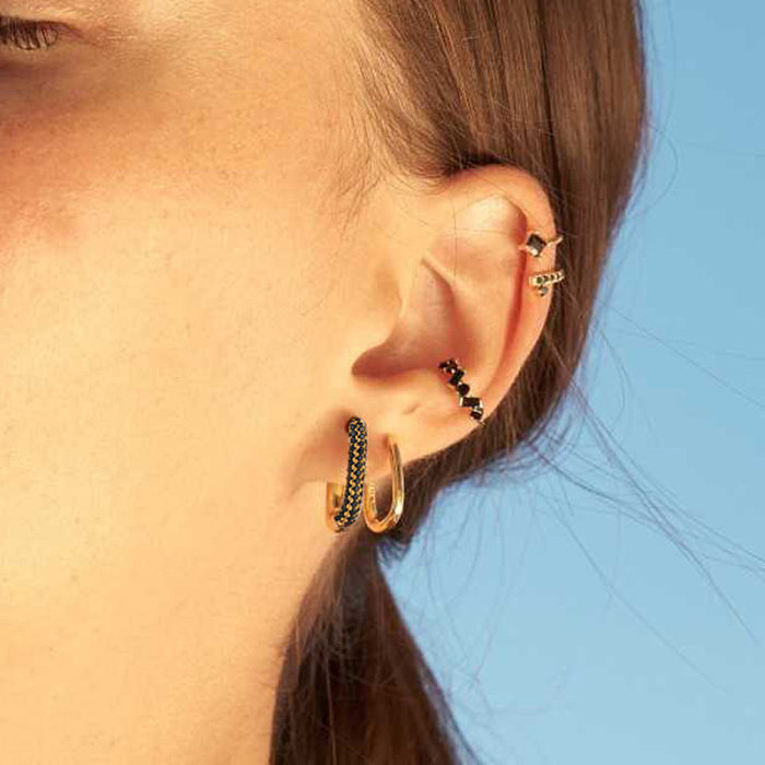 1 Piece Fashion Square Copper Plating Zircon Earrings